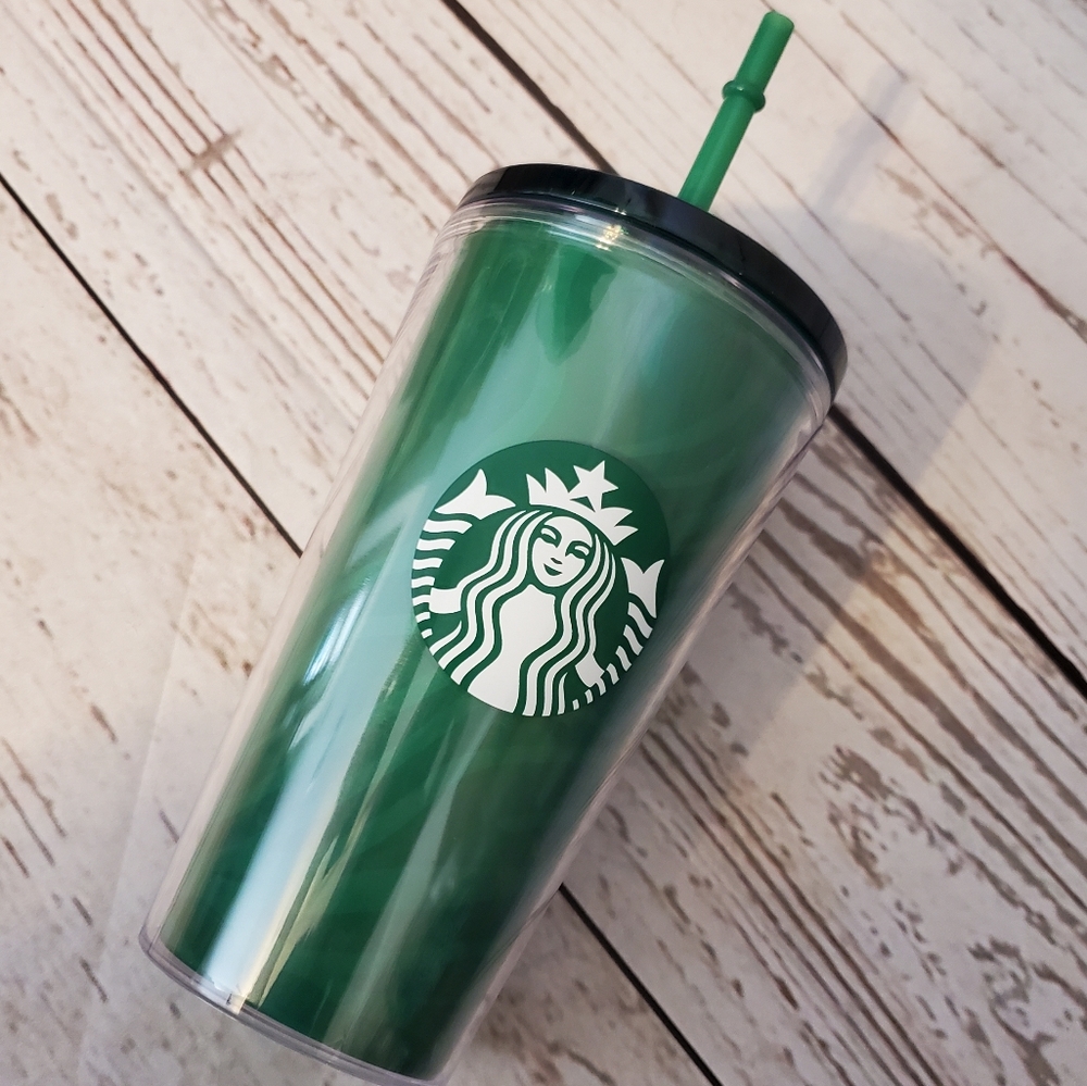 Starbucks 2021 16 oz cold beverage tumbler green
